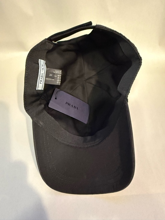 Prada Men's Black Nylon Baseball Cap Size EUR O/S. - Picture 5 of 5